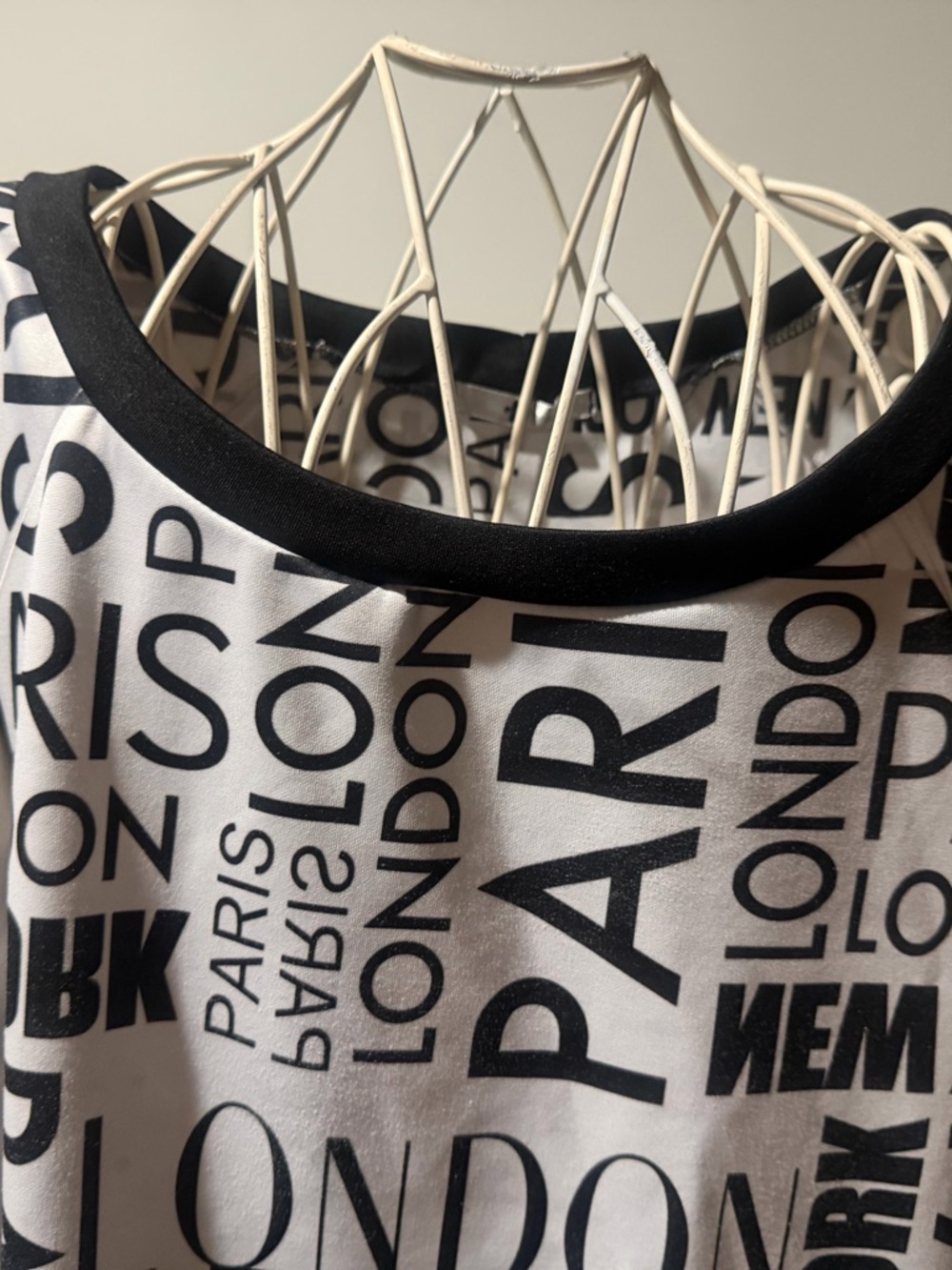 Blu Planet Black and White City Text Print Sweatshirt - Picture 2 of 9